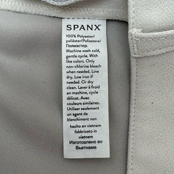 NWT Spanx Opacity Crepe Trouser Pants in Parchment Size XL Tall - Picture 9 of 10
